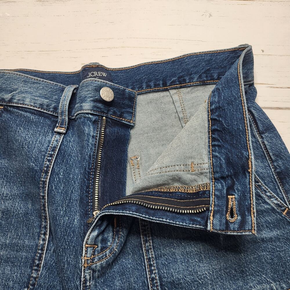 J. Crew Wide Leg Cropped Utility Jeans Stretch High Rise Medium Wash Trouser 28 - Picture 6 of 11